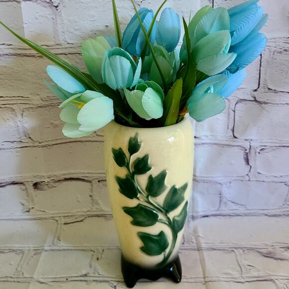 Vintage 1950s Royal Copely Green Ivy Vase - Mid-Century Modern Decor - Picture 1 of 8